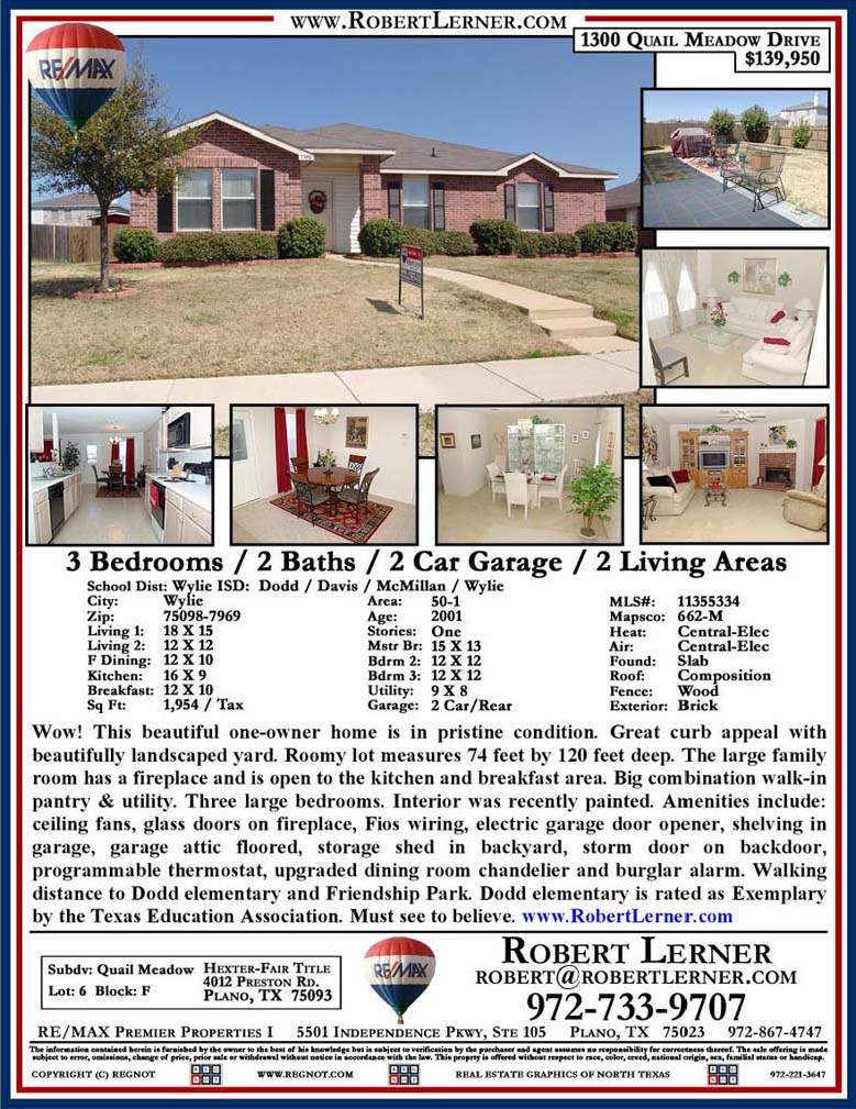 1300 Quail Meadow Drive Allen, TX