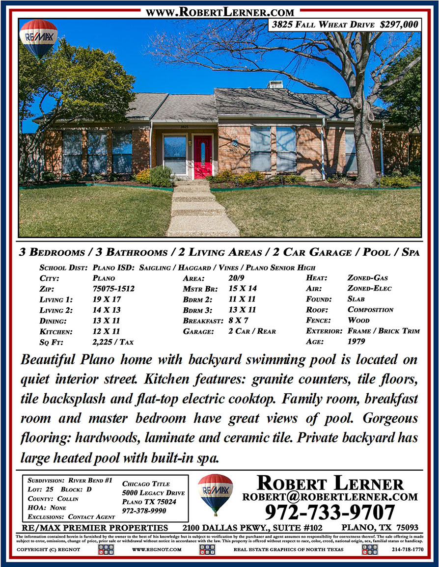 3825 Fall Wheat Drive Plano, TX