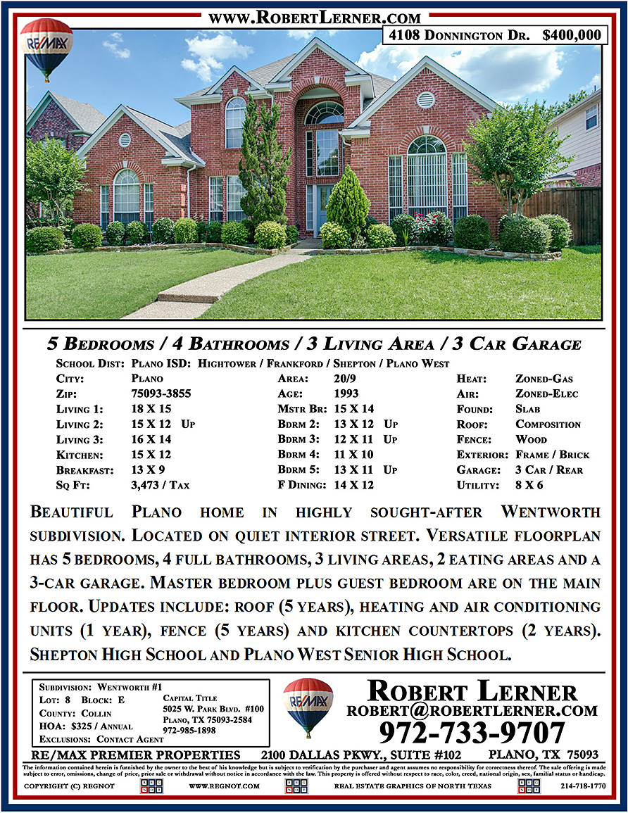 4108 Donnington Drive Plano, TX